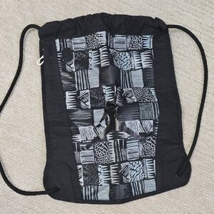 Nike Jordan Black and Gray Drawstring Bag